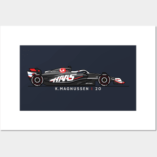 F1  Kevin Magnussen Haas Fan shirt Posters and Art